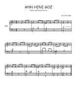 Téléchargez l'arrangement pour piano de la partition de Ann hini goz en PDF